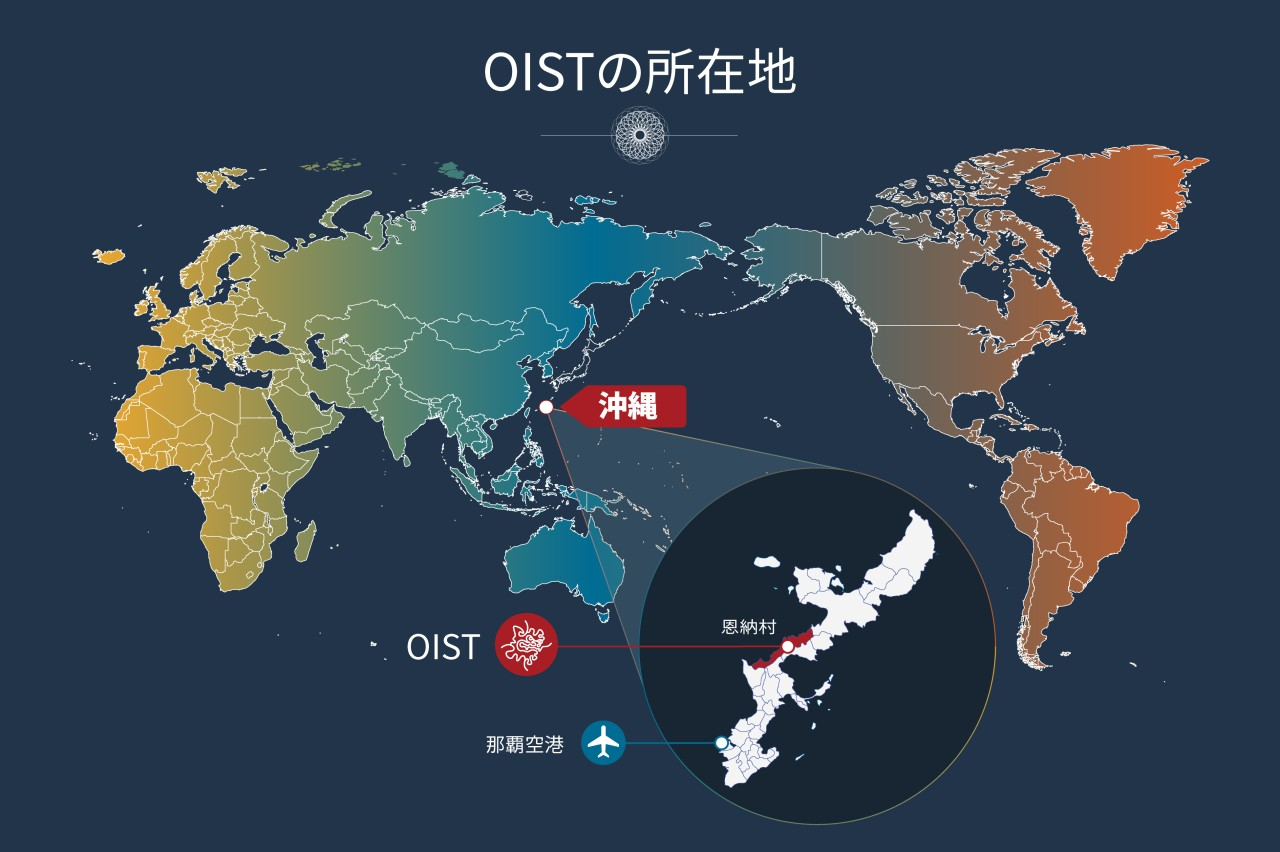 OISTの所在地　沖縄県恩納村